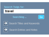 Finding entries is as simple as typing a keyword.